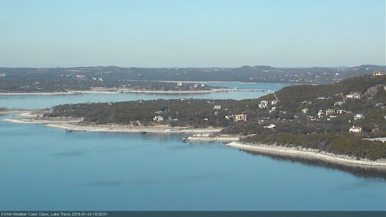 Lake Travis webcam, January 24, 2018 9:40 AM CT