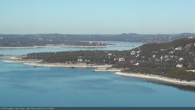 Lake Travis webcam, January 24, 2018 10:05 AM CT