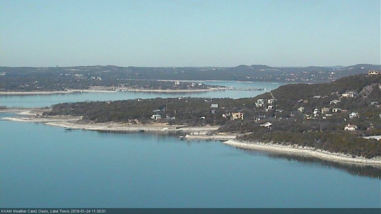 Lake Travis webcam, January 24, 2018 10:35 AM CT