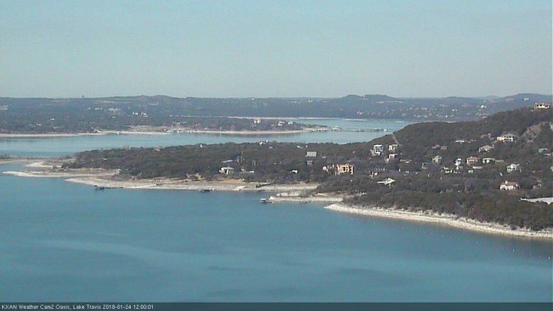 Lake Travis webcam, January 24, 2018 11:20 AM CT