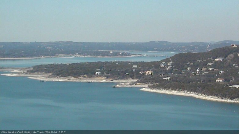 Lake Travis webcam, January 24, 2018 11:55 AM CT
