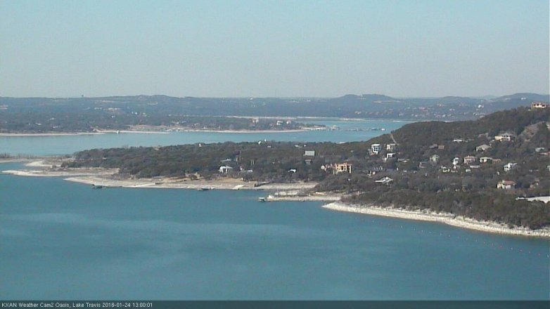 Lake Travis webcam, January 24, 2018 12:10 PM CT