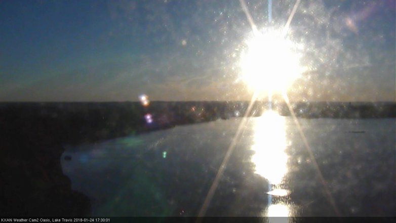 Lake Travis webcam, January 24, 2018 5:00 PM CT