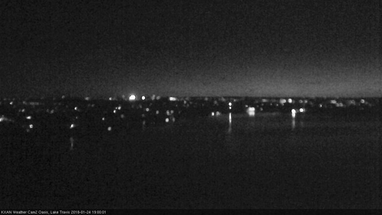 Lake Travis webcam, January 24, 2018 6:15 PM CT
