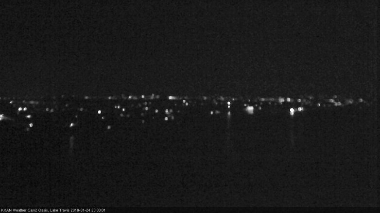 Lake Travis webcam, January 24, 2018 7:10 PM CT
