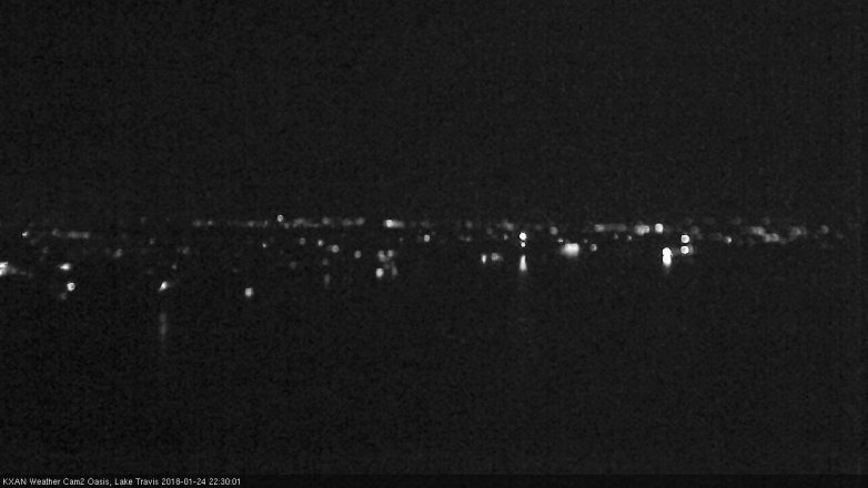 Lake Travis webcam, January 24, 2018 9:55 PM CT
