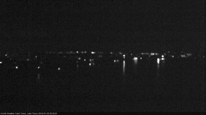 Lake Travis webcam, January 24, 2018 12:00 AM CT