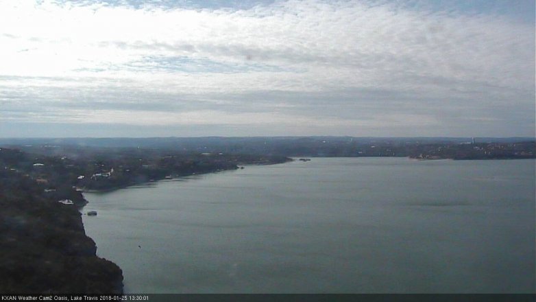 Lake Travis webcam, January 25, 2018 12:45 PM CT