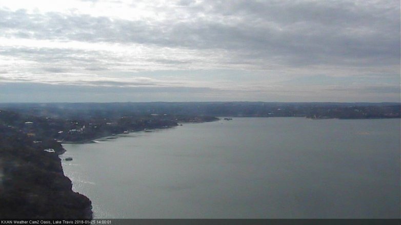 Lake Travis webcam, January 25, 2018 1:20 PM CT