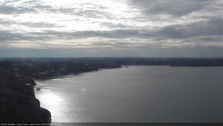 Lake Travis webcam, January 25, 2018 2:05 PM CT