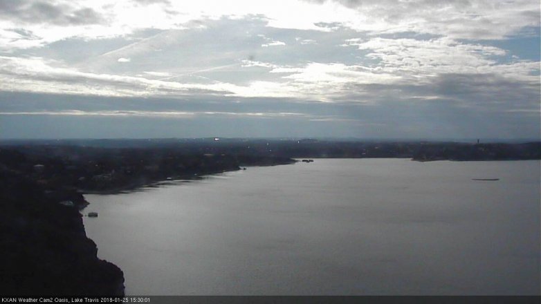 Lake Travis webcam, January 25, 2018 2:40 PM CT
