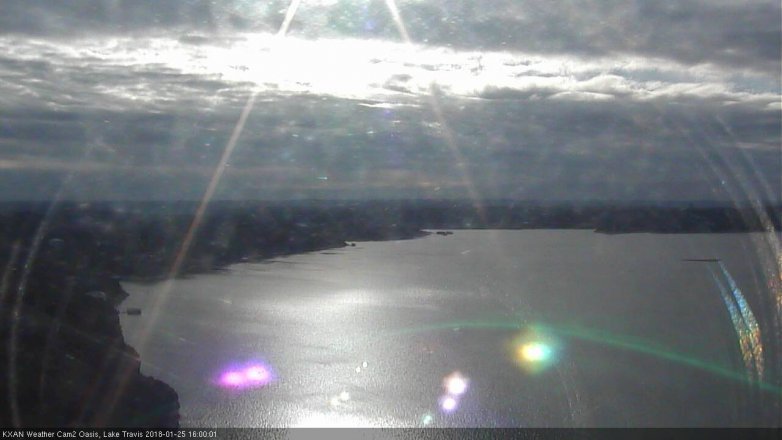 Lake Travis webcam, January 25, 2018 3:05 PM CT