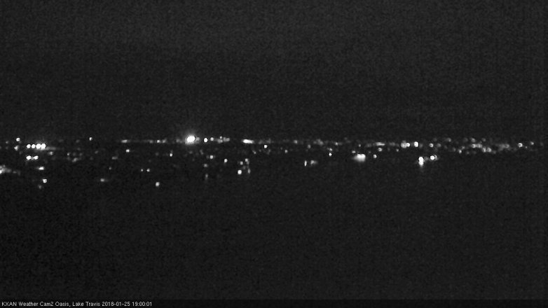 Lake Travis webcam, January 25, 2018 6:10 PM CT