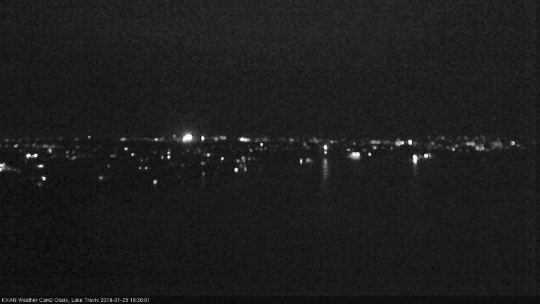 Lake Travis webcam, January 25, 2018 7:00 PM CT