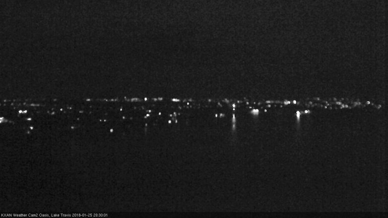 Lake Travis webcam, January 25, 2018 7:35 PM CT