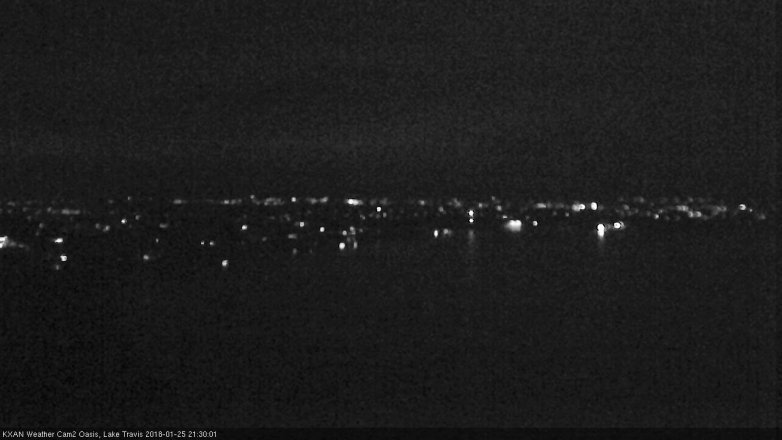 Lake Travis webcam, January 25, 2018 8:55 PM CT