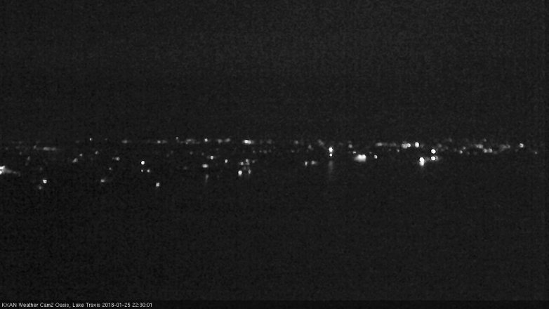 Lake Travis webcam, January 25, 2018 9:55 PM CT