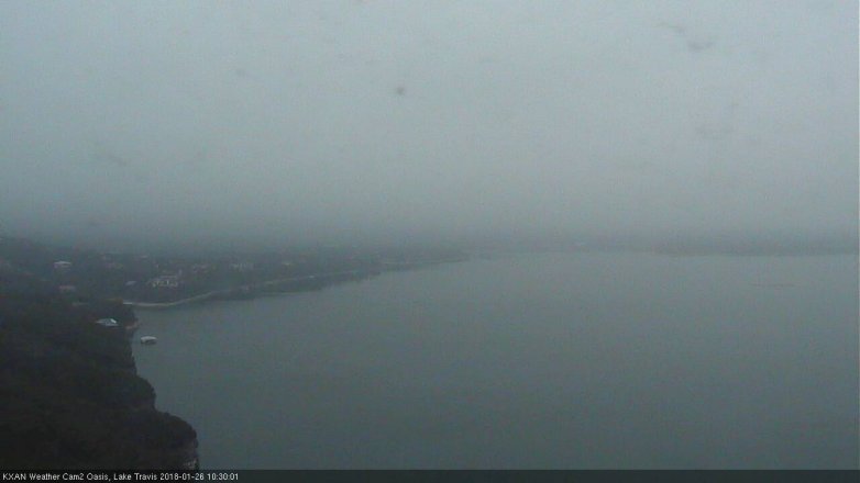 Lake Travis webcam, January 26, 2018 9:45 AM CT