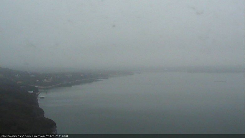 Lake Travis webcam, January 26, 2018 10:45 AM CT