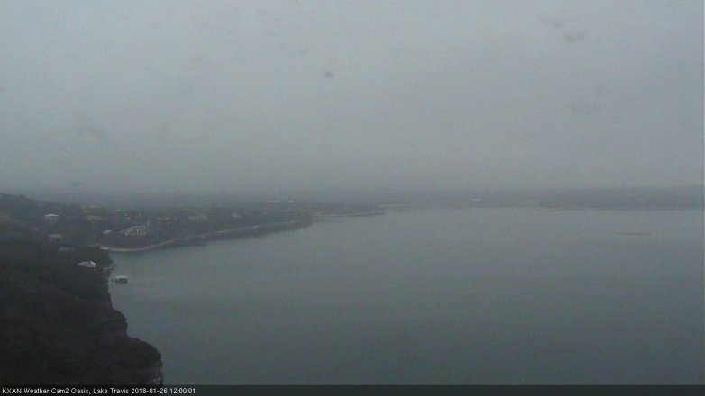 Lake Travis webcam, January 26, 2018 11:20 AM CT