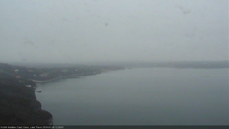 Lake Travis webcam, January 26, 2018 12:00 PM CT