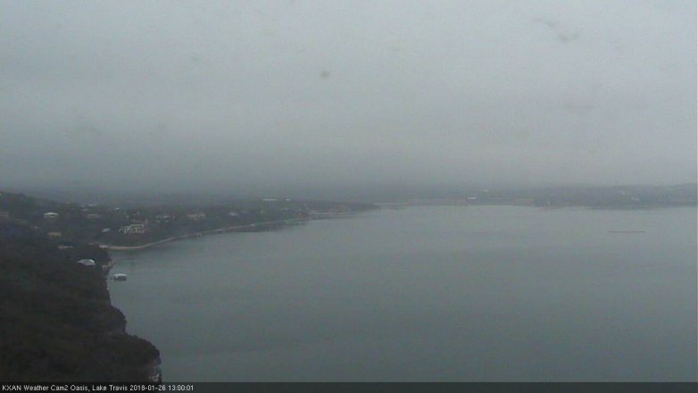 Lake Travis webcam, January 26, 2018 12:25 PM CT