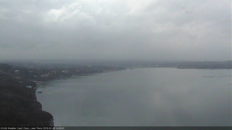 Lake Travis webcam, January 26, 2018 1:55 PM CT