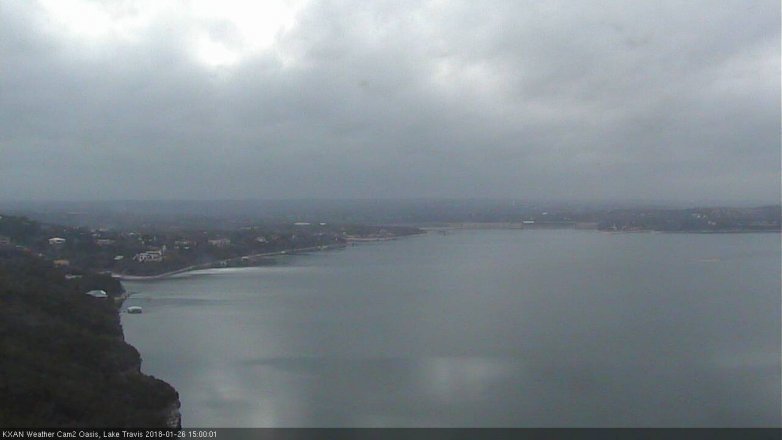 Lake Travis webcam, January 26, 2018 2:30 PM CT