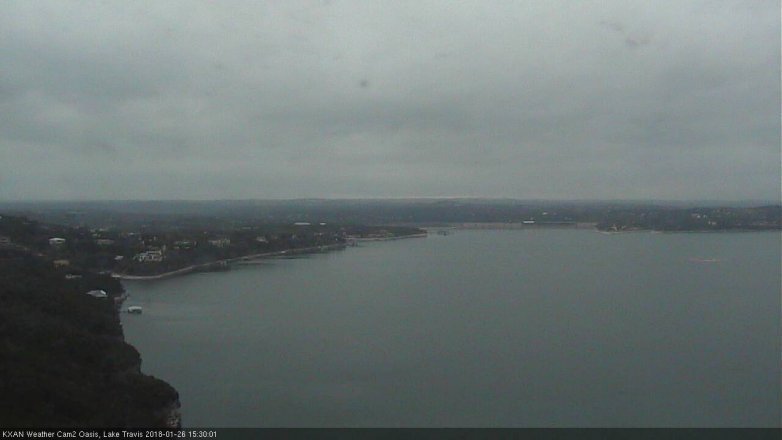 Lake Travis webcam, January 26, 2018 2:50 PM CT