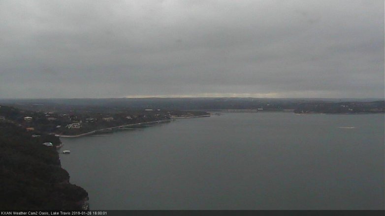 Lake Travis webcam, January 26, 2018 3:10 PM CT