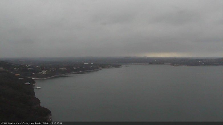 Lake Travis webcam, January 26, 2018 3:50 PM CT