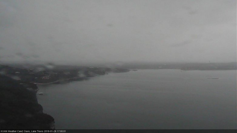 Lake Travis webcam, January 26, 2018 4:05 PM CT