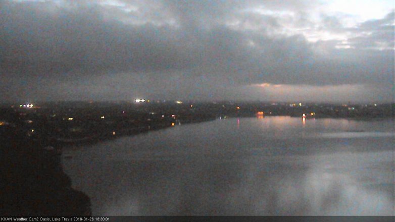 Lake Travis webcam, January 26, 2018 5:55 PM CT