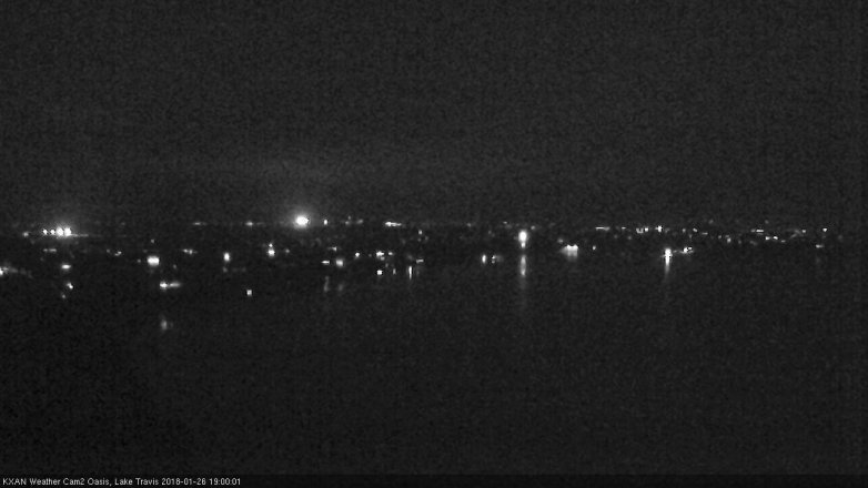 Lake Travis webcam, January 26, 2018 6:05 PM CT