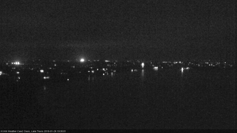 Lake Travis webcam, January 26, 2018 6:45 PM CT