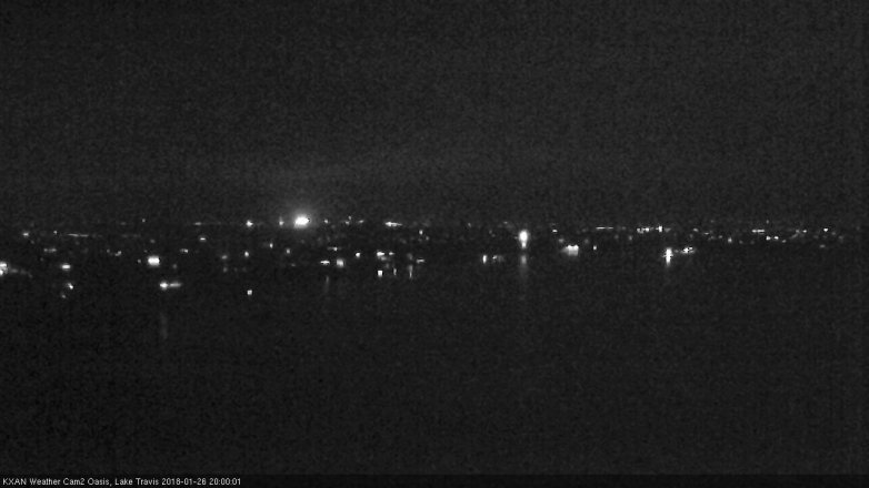 Lake Travis webcam, January 26, 2018 7:20 PM CT