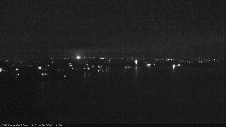 Lake Travis webcam, January 26, 2018 7:40 PM CT