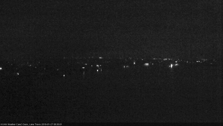 Lake Travis webcam, January 26, 2018 11:55 PM CT