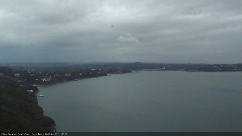Lake Travis webcam, January 27, 2018 10:30 AM CT