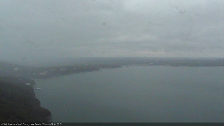 Lake Travis webcam, January 27, 2018 10:40 AM CT