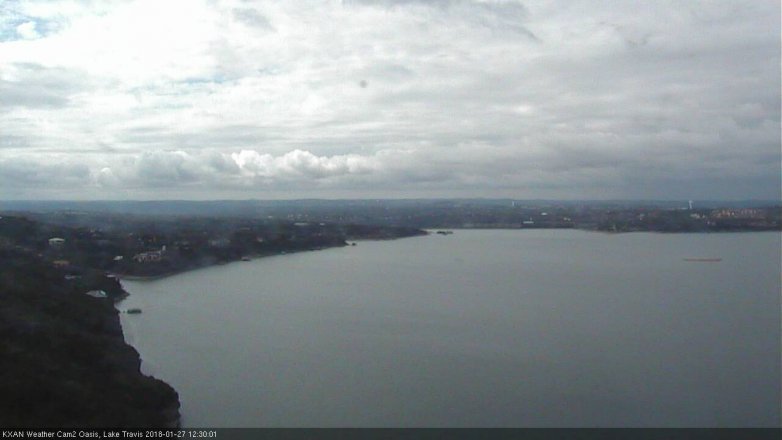 Lake Travis webcam, January 27, 2018 11:35 AM CT
