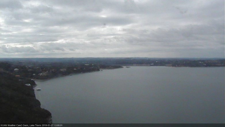 Lake Travis webcam, January 27, 2018 12:30 PM CT