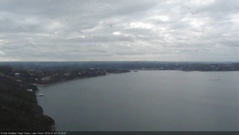 Lake Travis webcam, January 27, 2018 1:00 PM CT