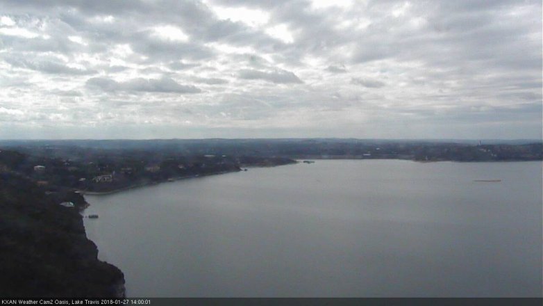 Lake Travis webcam, January 27, 2018 1:30 PM CT