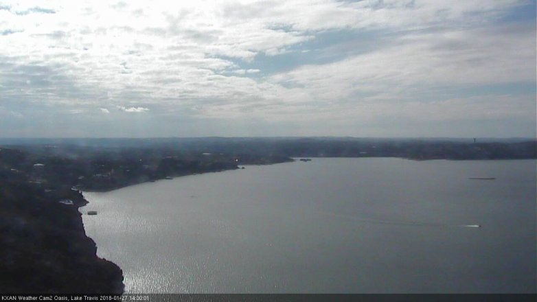 Lake Travis webcam, January 27, 2018 1:55 PM CT