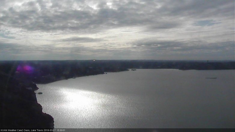 Lake Travis webcam, January 27, 2018 2:40 PM CT