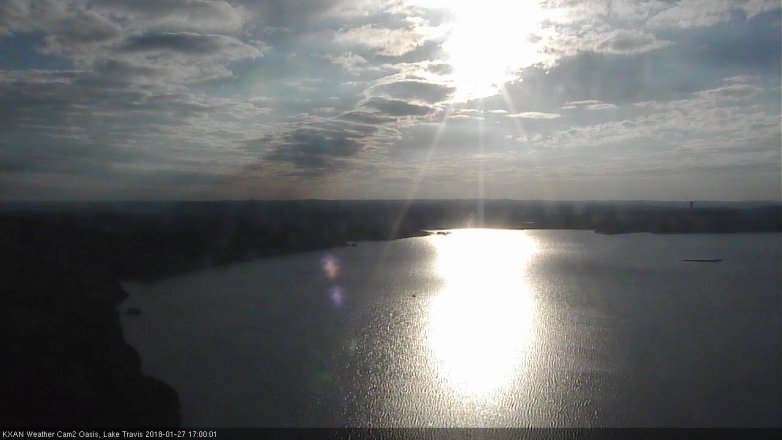 Lake Travis webcam, January 27, 2018 4:30 PM CT