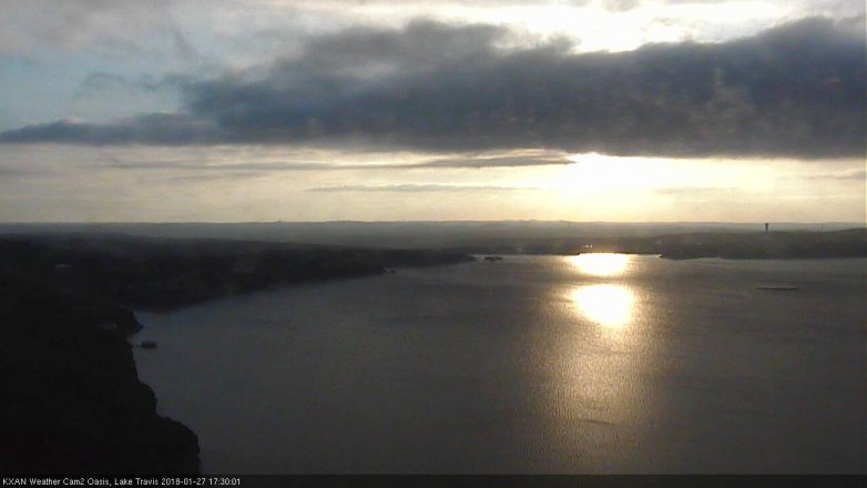 Lake Travis webcam, January 27, 2018 4:40 PM CT