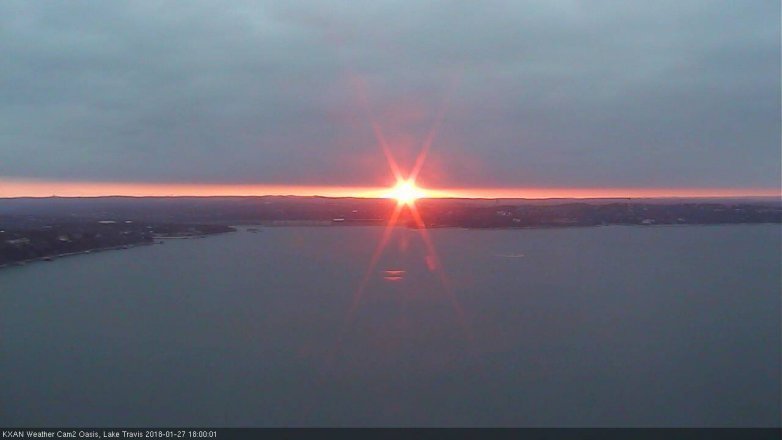 Lake Travis webcam, January 27, 2018 5:15 PM CT