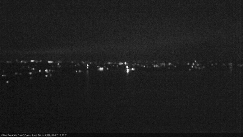 Lake Travis webcam, January 27, 2018 6:50 PM CT